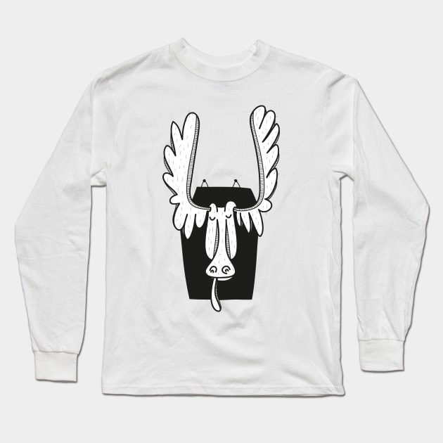 Moose Long Sleeve T-Shirt by coclodesign